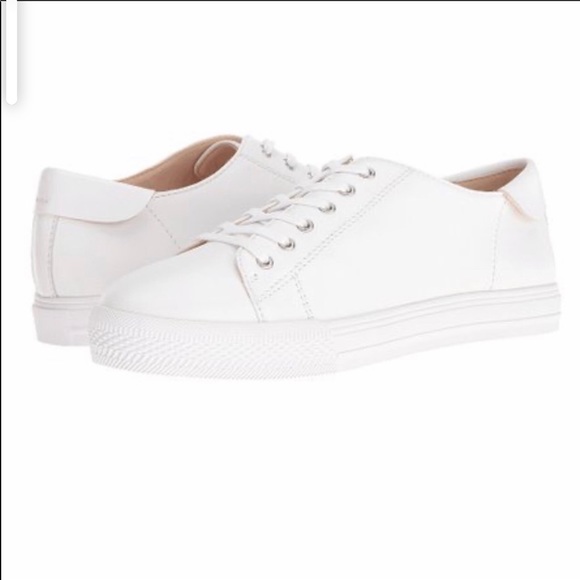 Nine West Shoes - Nine West Patrick Leather Sneakers in White